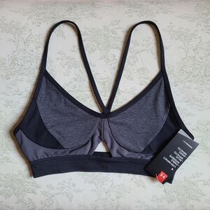 Under Armour Black and Gray Sports Bra